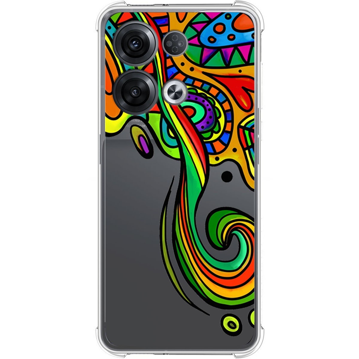 Funda Silicona Antigolpes para Oppo Reno 8 Pro 5G diseño Colores Dibujos