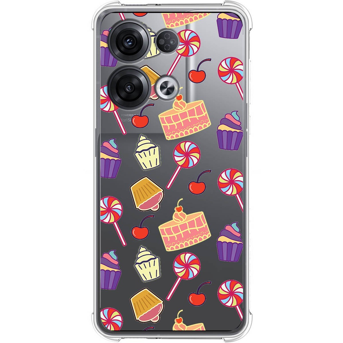 Funda Silicona Antigolpes para Oppo Reno 8 Pro 5G diseño Dulces 01 Dibujos