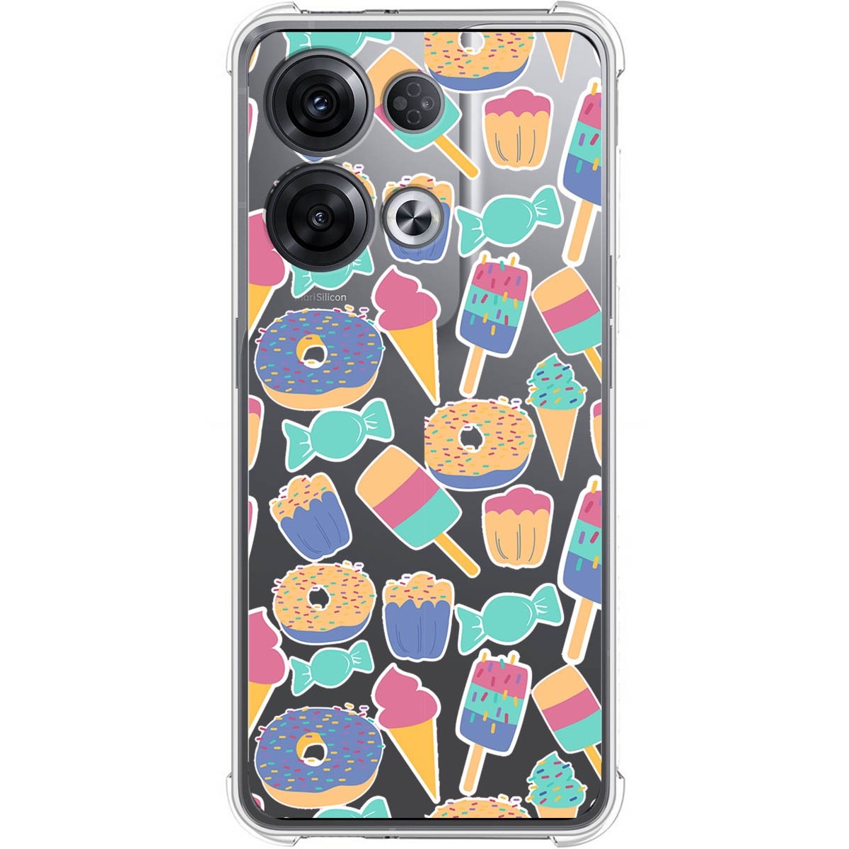 Funda Silicona Antigolpes para Oppo Reno 8 Pro 5G diseño Dulces 02 Dibujos