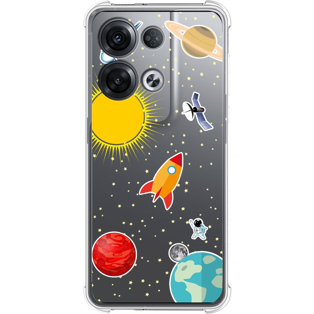 Funda Silicona Antigolpes para Oppo Reno 8 Pro 5G diseño Espacio Dibujos