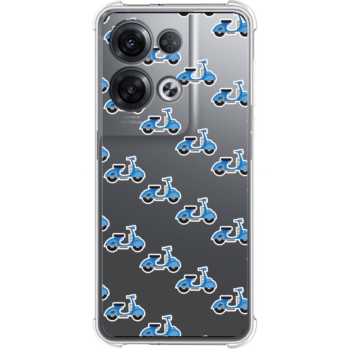 Funda Silicona Antigolpes para Oppo Reno 8 Pro 5G diseño Scooter Dibujos