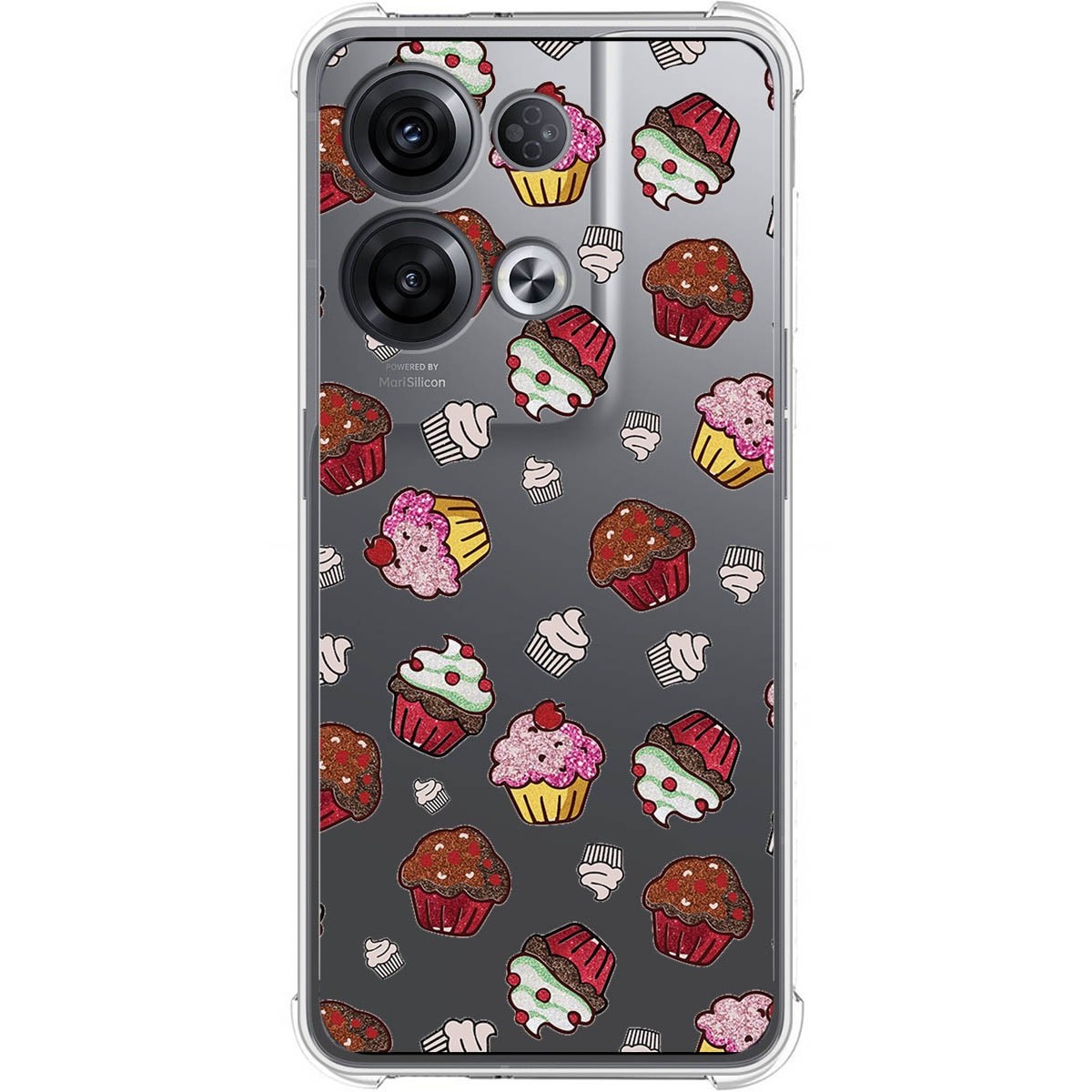 Funda Silicona Antigolpes para Oppo Reno 8 Pro 5G diseño Muffins Dibujos