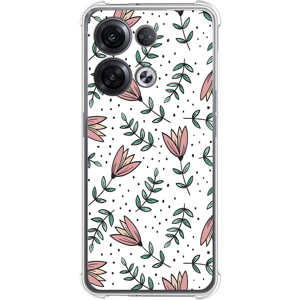 Funda Silicona Antigolpes para Oppo Reno 8 Pro 5G diseño Flores 01 Dibujos