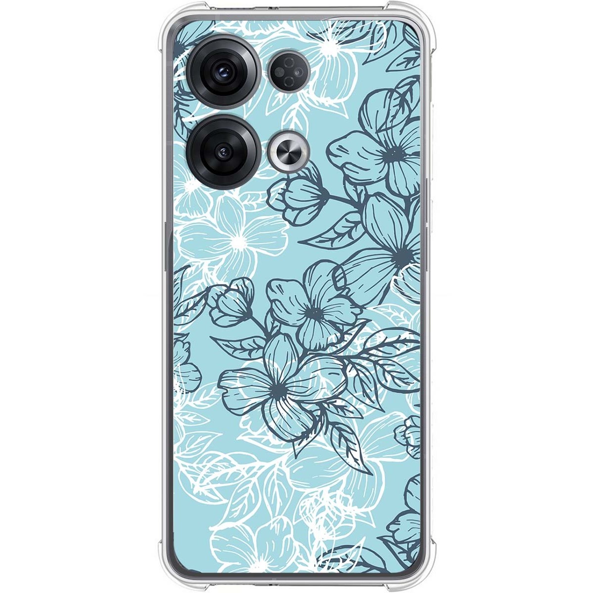 Funda Silicona Antigolpes para Oppo Reno 8 Pro 5G diseño Flores 03 Dibujos