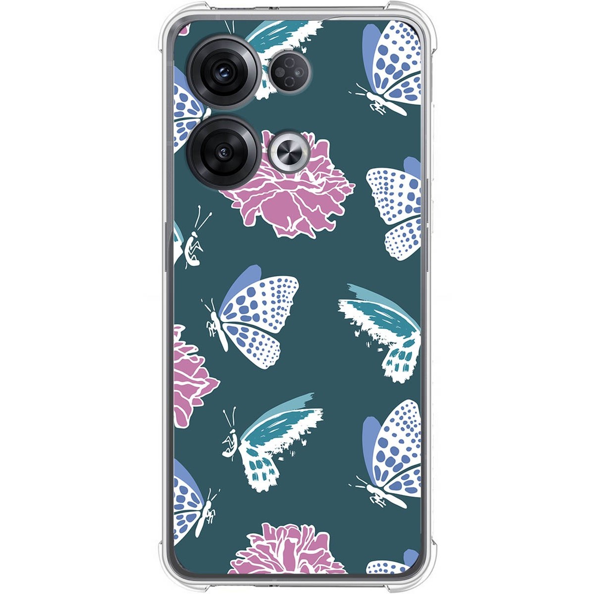 Funda Silicona Antigolpes para Oppo Reno 8 Pro 5G diseño Flores 10 Dibujos