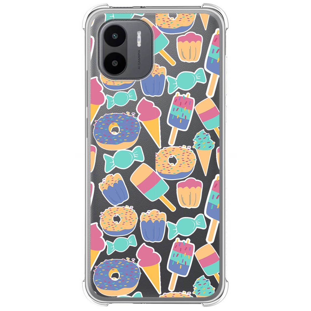 Funda Silicona Antigolpes para Xiaomi Redmi A1 diseño Dulces 02 Dibujos
