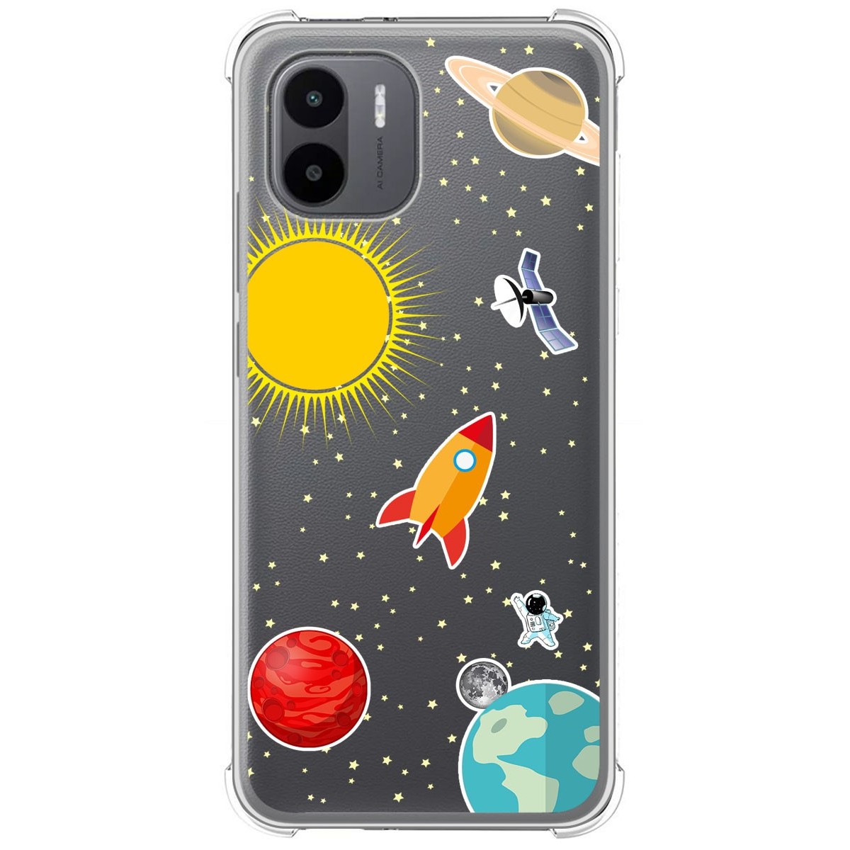 Funda Silicona Antigolpes para Xiaomi Redmi A1 diseño Espacio Dibujos