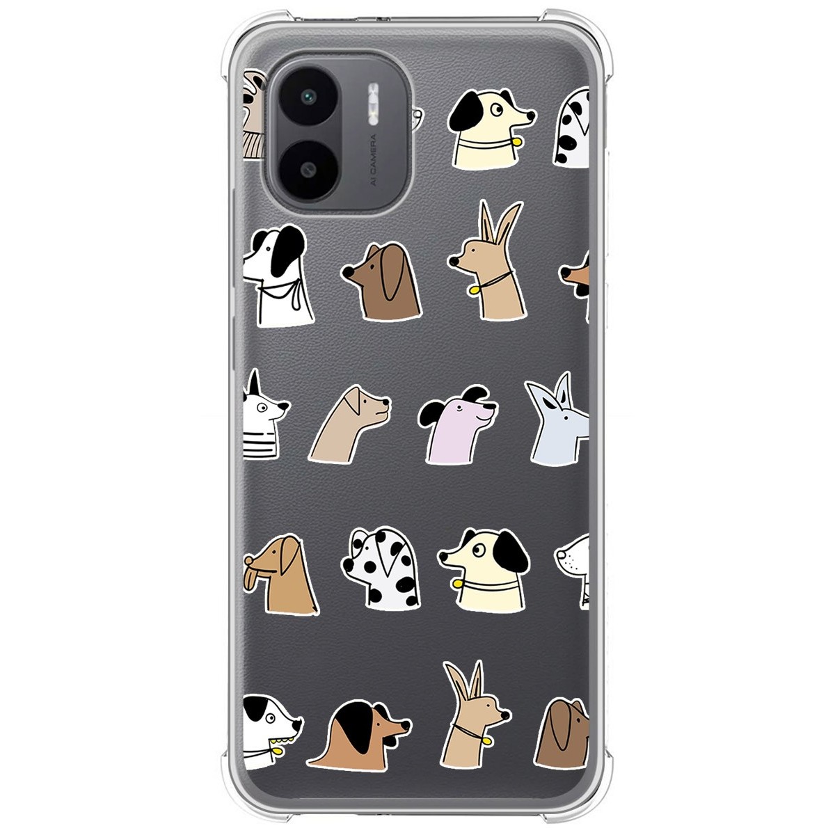 Funda Silicona Antigolpes para Xiaomi Redmi A1 diseño Perros Dibujos