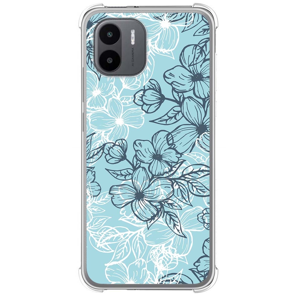 Funda Silicona Antigolpes para Xiaomi Redmi A1 diseño Flores 03 Dibujos