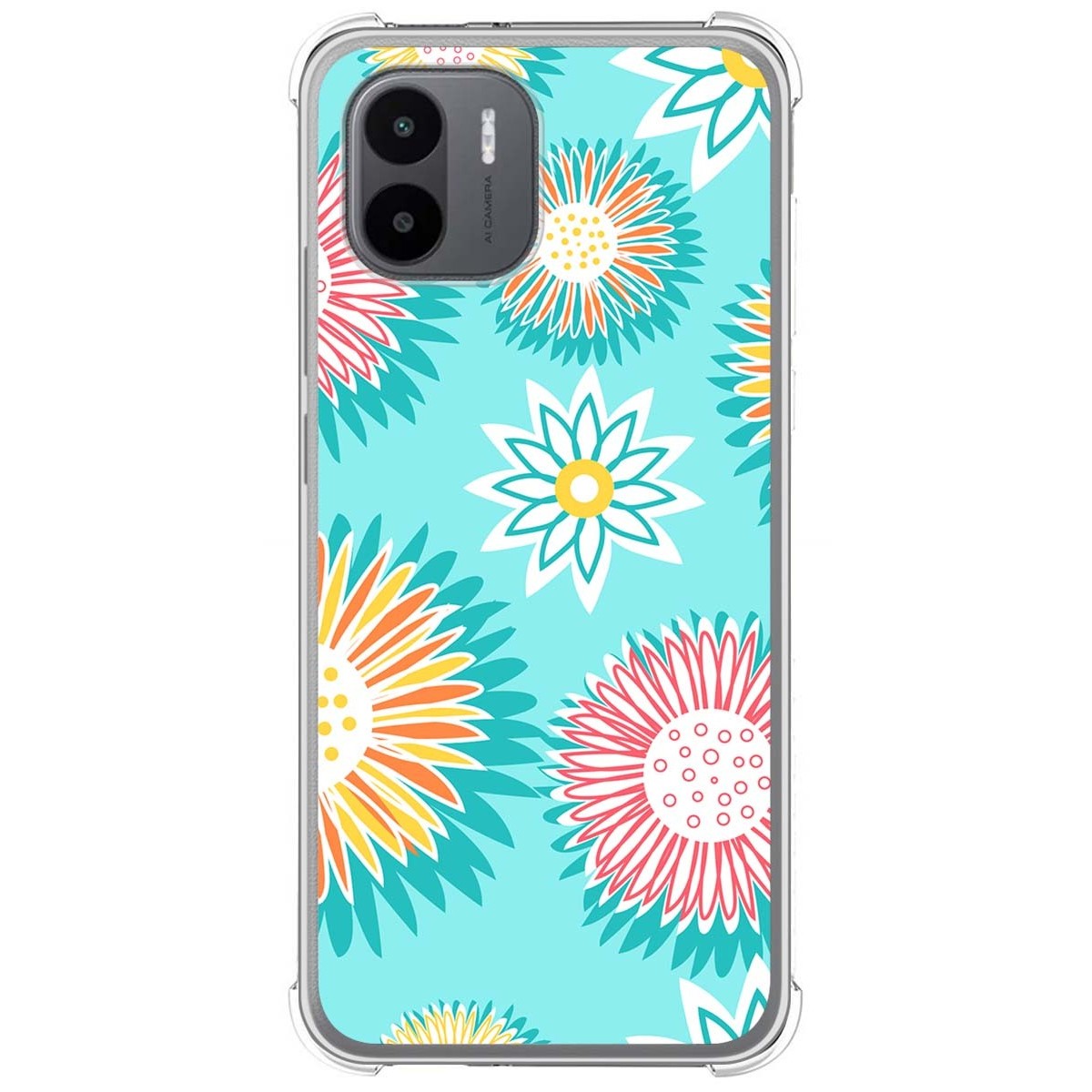 Funda Silicona Antigolpes para Xiaomi Redmi A1 diseño Flores 05 Dibujos