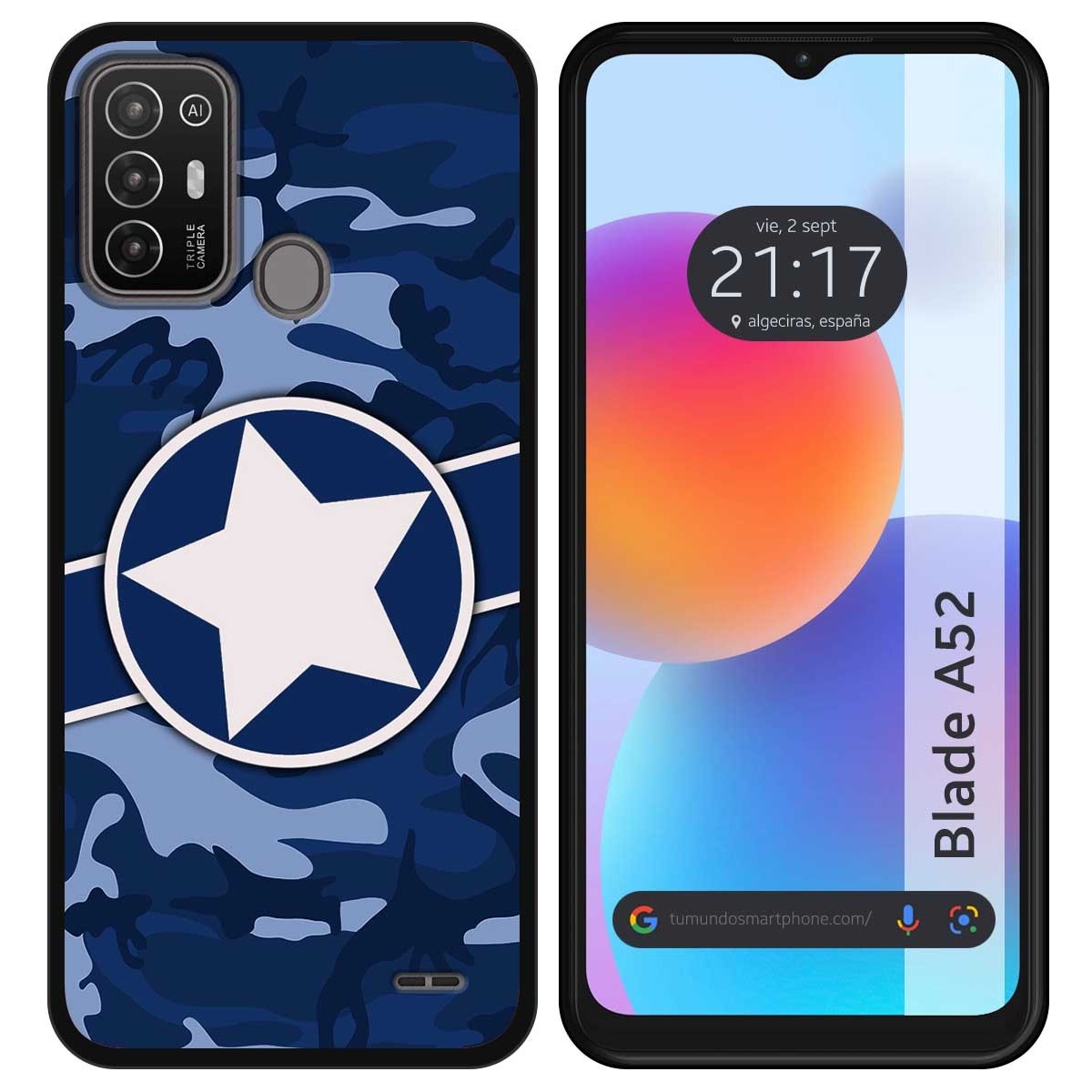 Funda Silicona para ZTE Blade A52 diseño Camuflaje 03 Dibujos