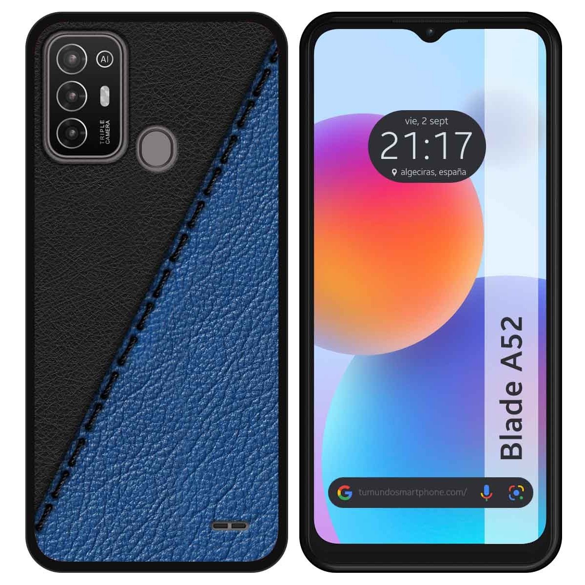 Funda Silicona para ZTE Blade A52 diseño Cuero 02 Dibujos