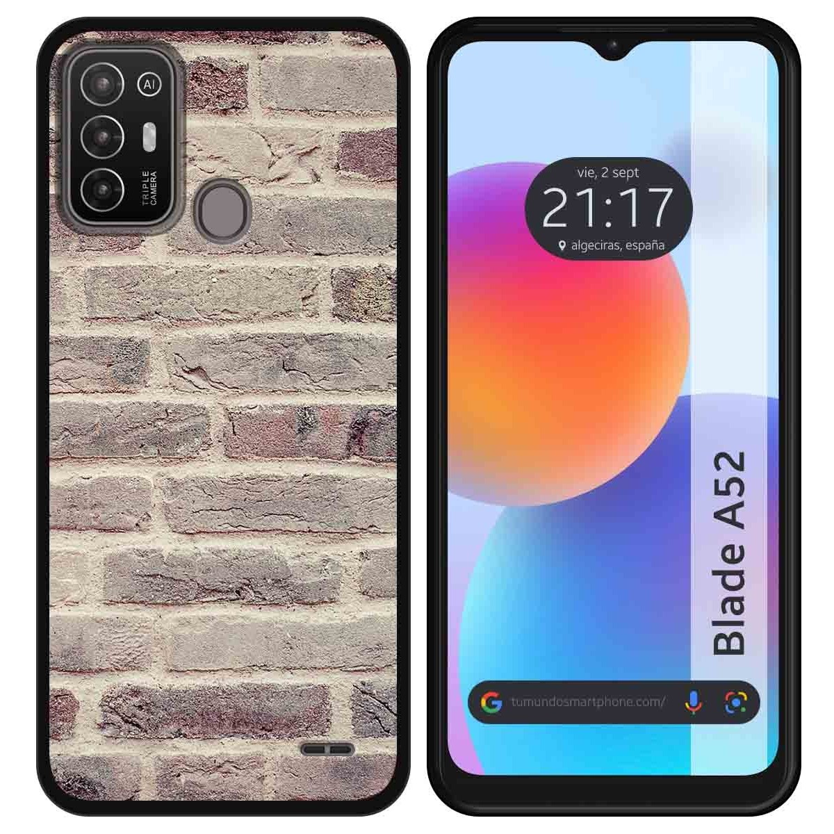 Funda Silicona para ZTE Blade A52 diseño Ladrillo 01 Dibujos