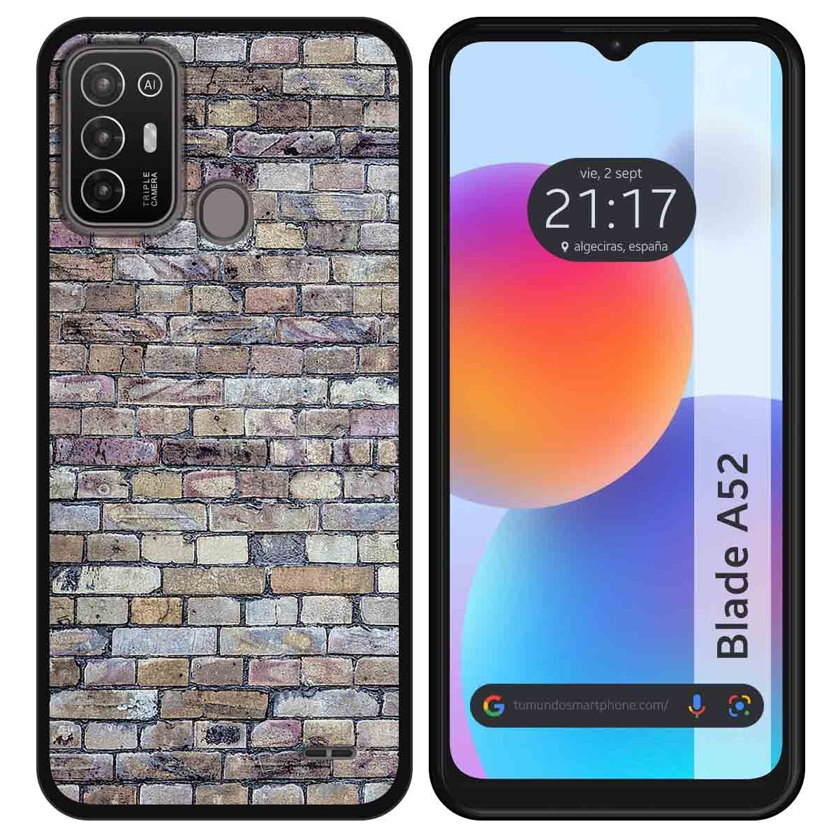 Funda Silicona para ZTE Blade A52 diseño Ladrillo 02 Dibujos