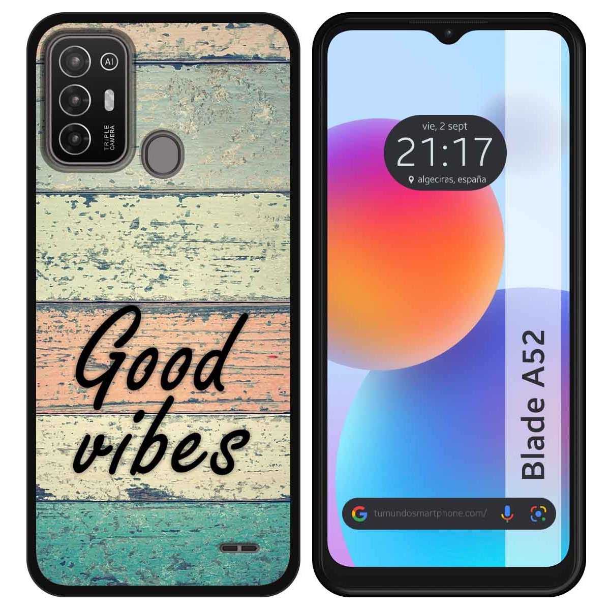 Funda Silicona para ZTE Blade A52 diseño Madera 01 Dibujos