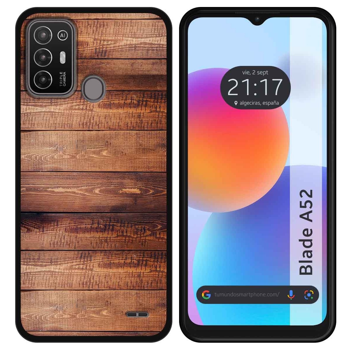 Funda Silicona para ZTE Blade A52 diseño Madera 02 Dibujos