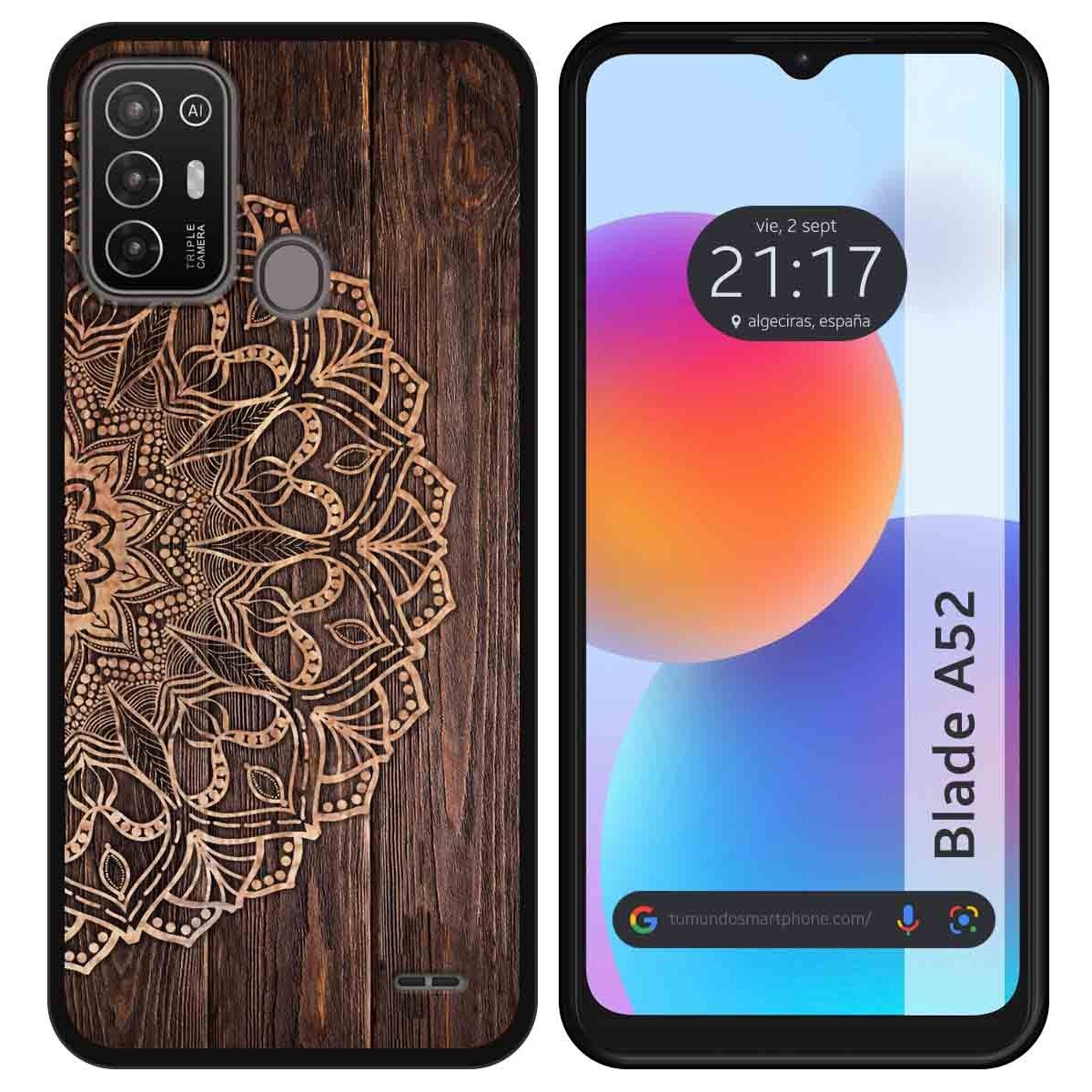 Funda Silicona para ZTE Blade A52 diseño Madera 06 Dibujos
