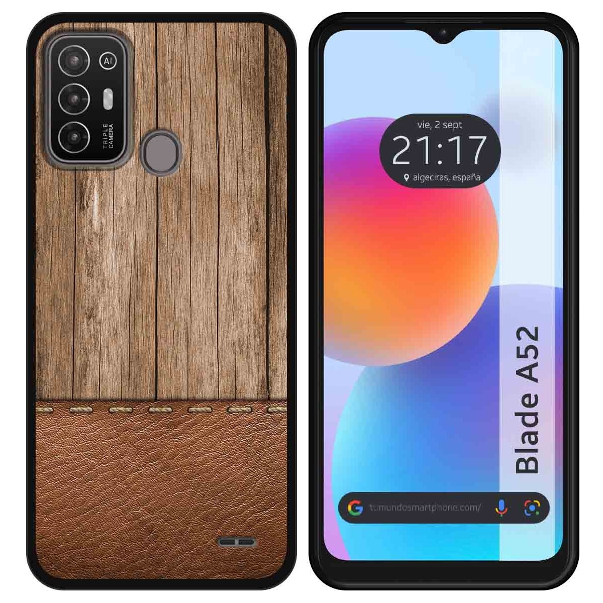 Funda Silicona para ZTE Blade A52 diseño Madera 09 Dibujos