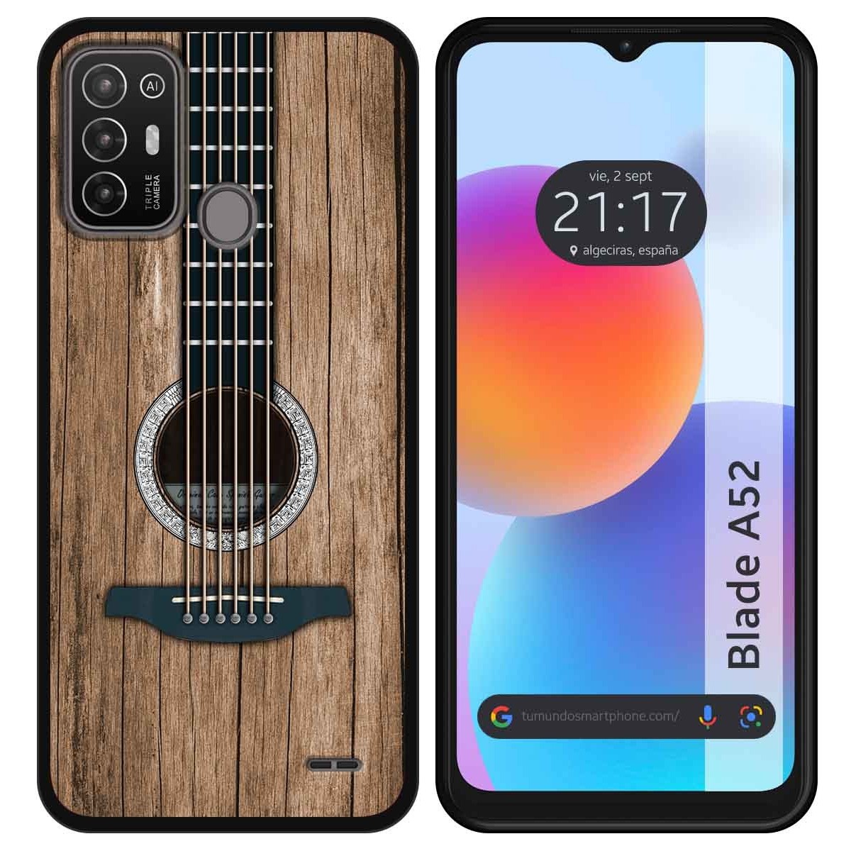 Funda Silicona para ZTE Blade A52 diseño Madera 11 Dibujos