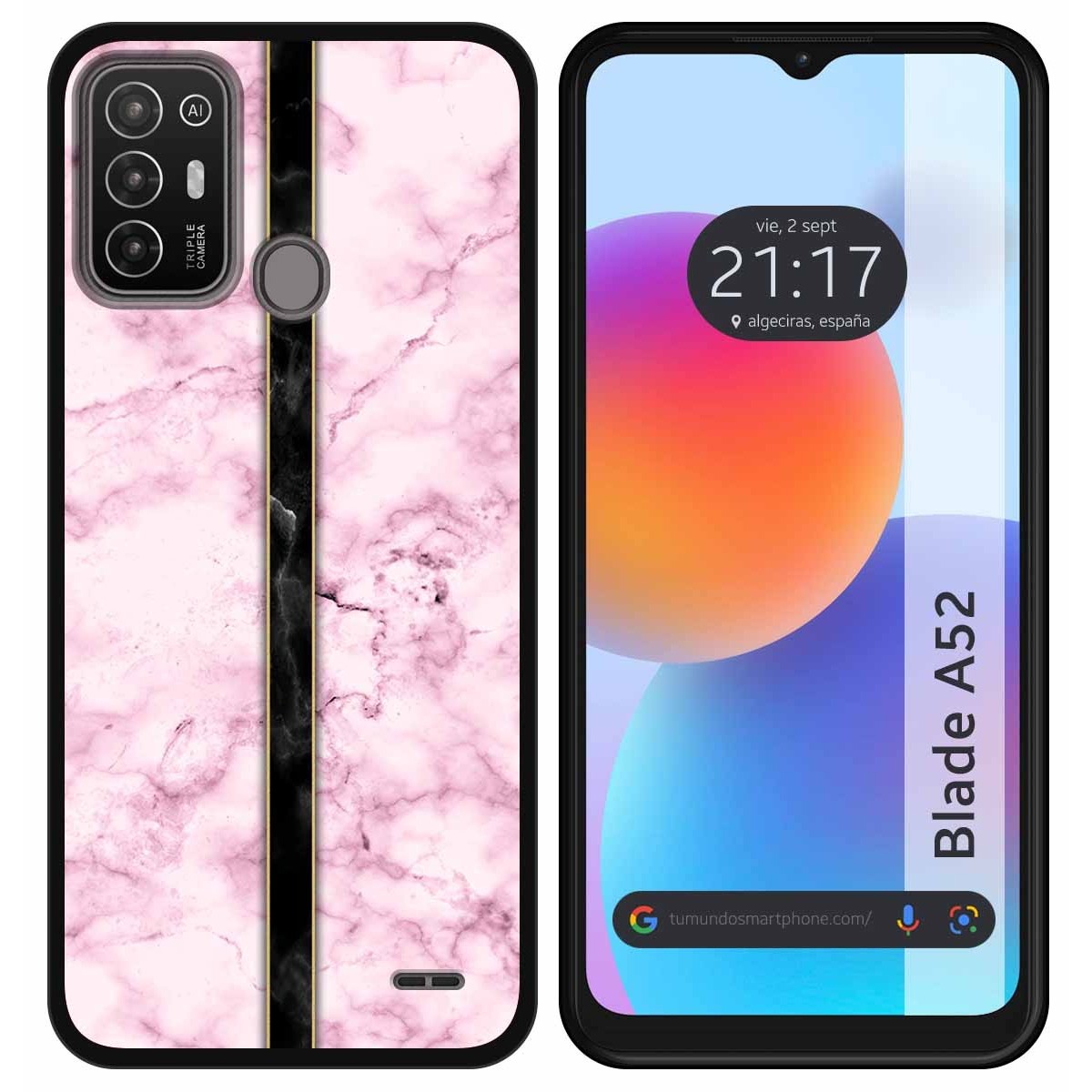 Funda Silicona para ZTE Blade A52 diseño Mármol 04 Dibujos