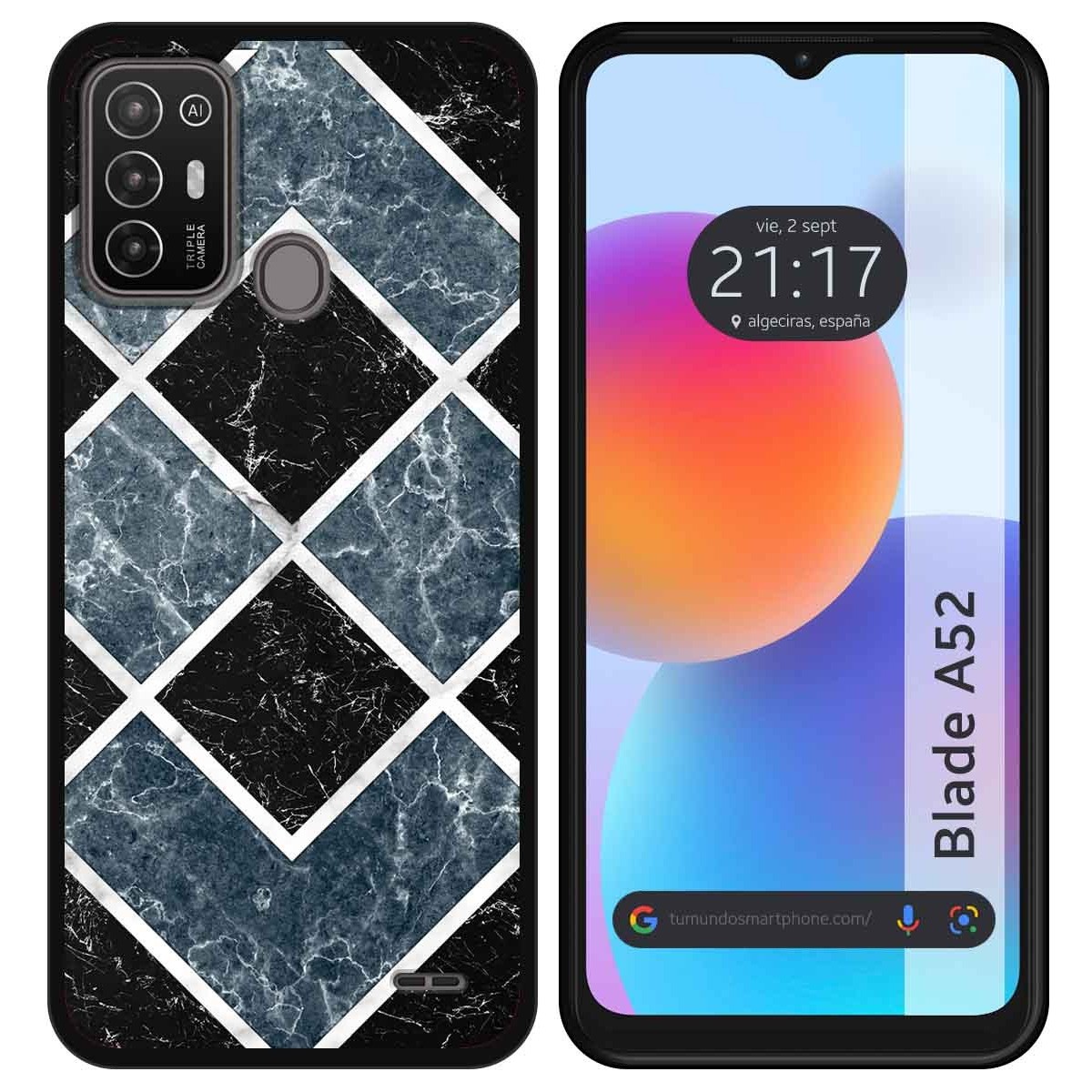Funda Silicona para ZTE Blade A52 diseño Mármol 06 Dibujos