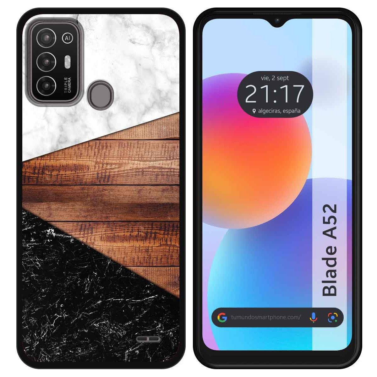 Funda Silicona para ZTE Blade A52 diseño Mármol 11 Dibujos