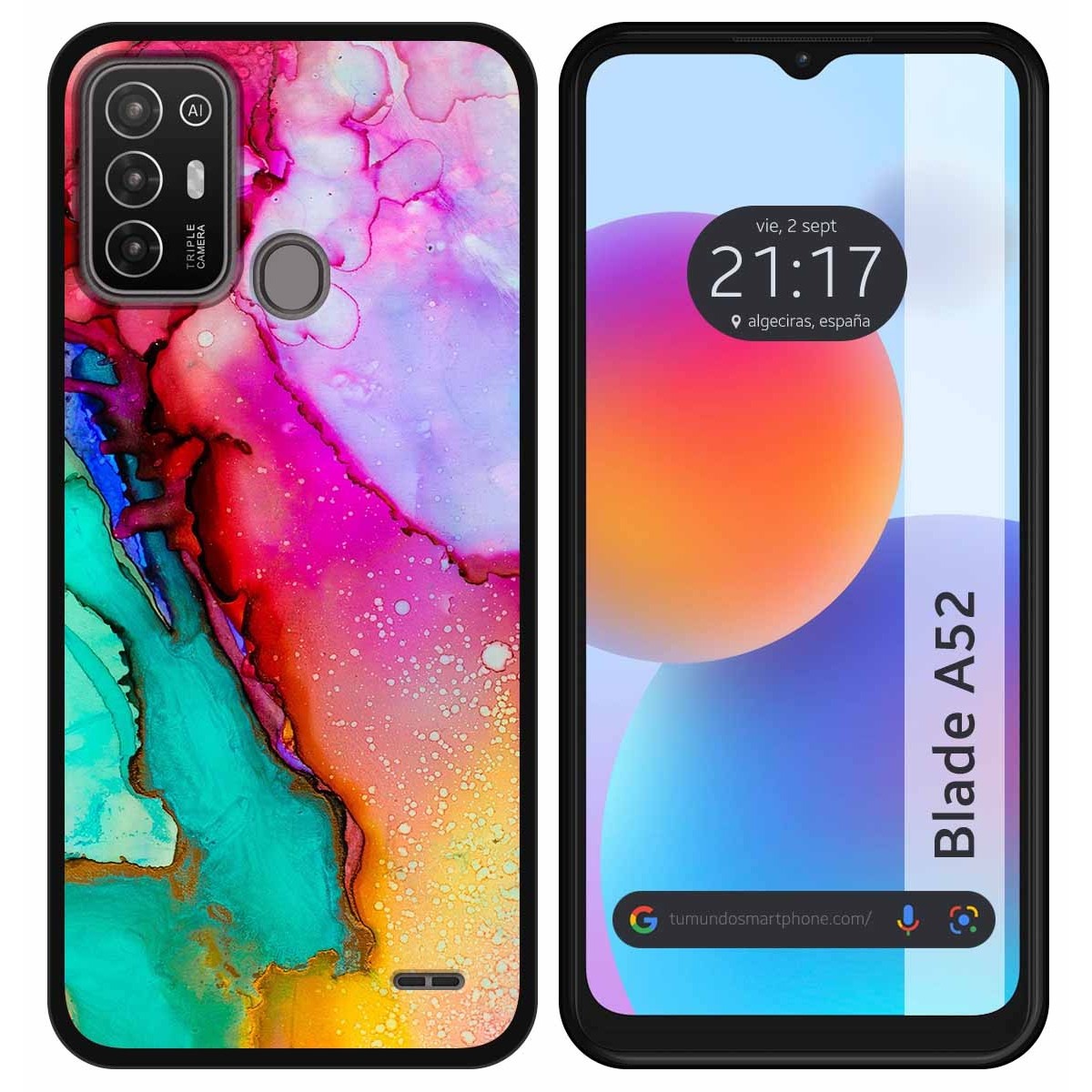 Funda Silicona para ZTE Blade A52 diseño Mármol 15 Dibujos