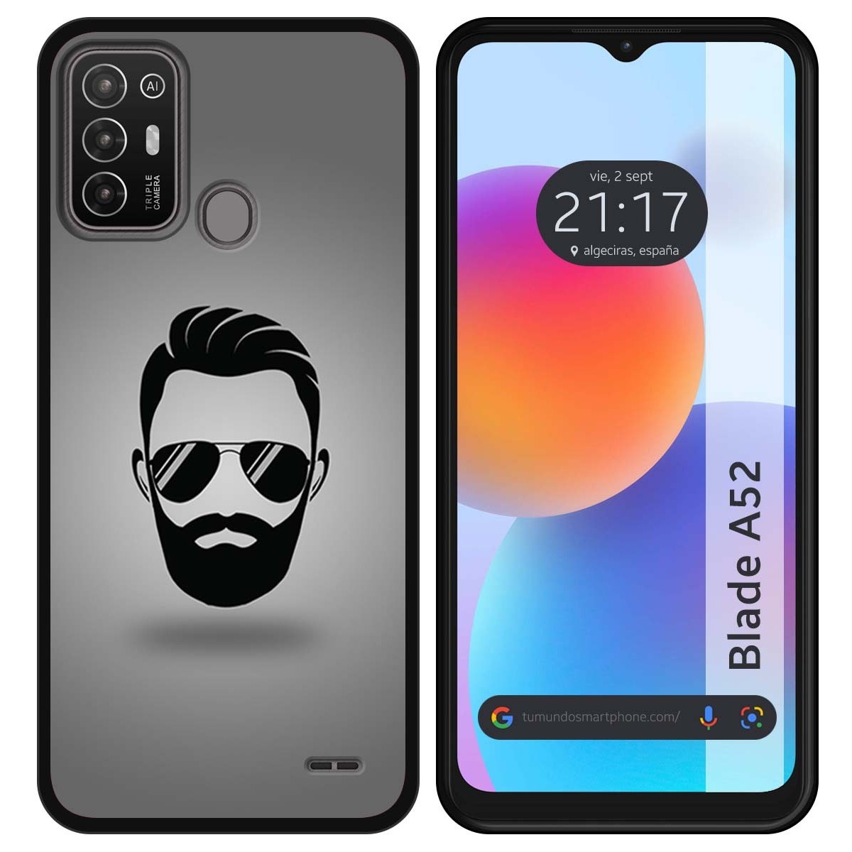 Funda Silicona para ZTE Blade A52 diseño Barba Dibujos