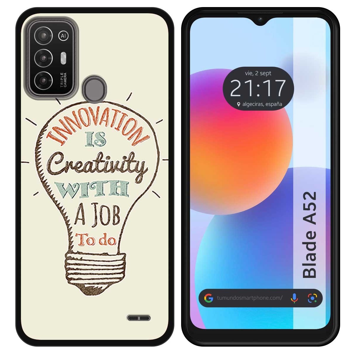 Funda Silicona para ZTE Blade A52 diseño Creativity Dibujos
