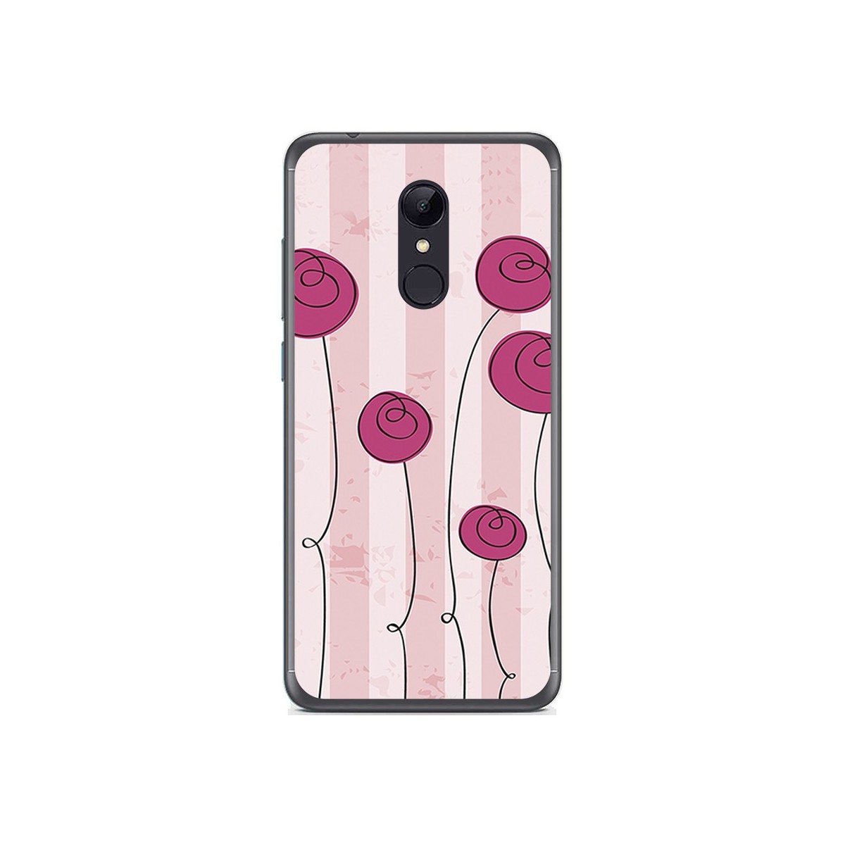 Funda Gel Tpu para Xiaomi Redmi 5 Plus Diseño Flores Vintage Dibujos