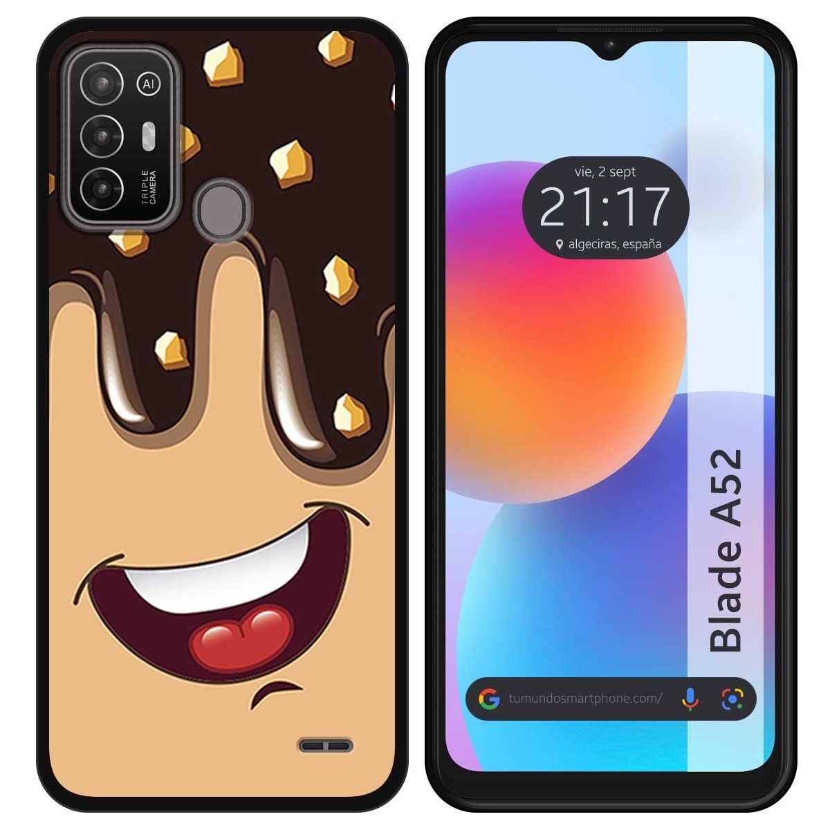 Funda Silicona para ZTE Blade A52 diseño Helado Chocolate Dibujos