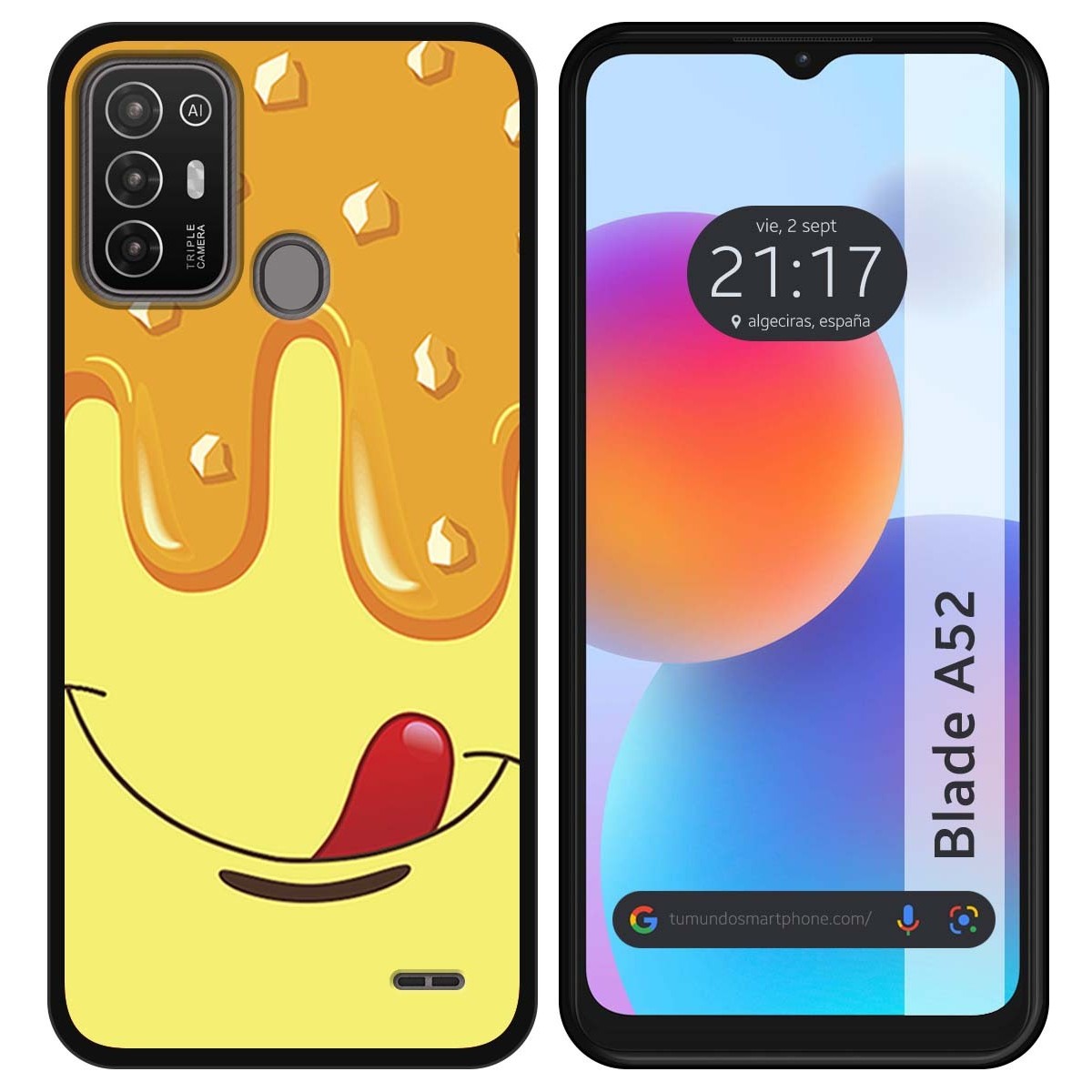Funda Silicona para ZTE Blade A52 diseño Helado Vainilla Dibujos