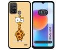 Funda Silicona para ZTE Blade A52 diseño Jirafa Dibujos