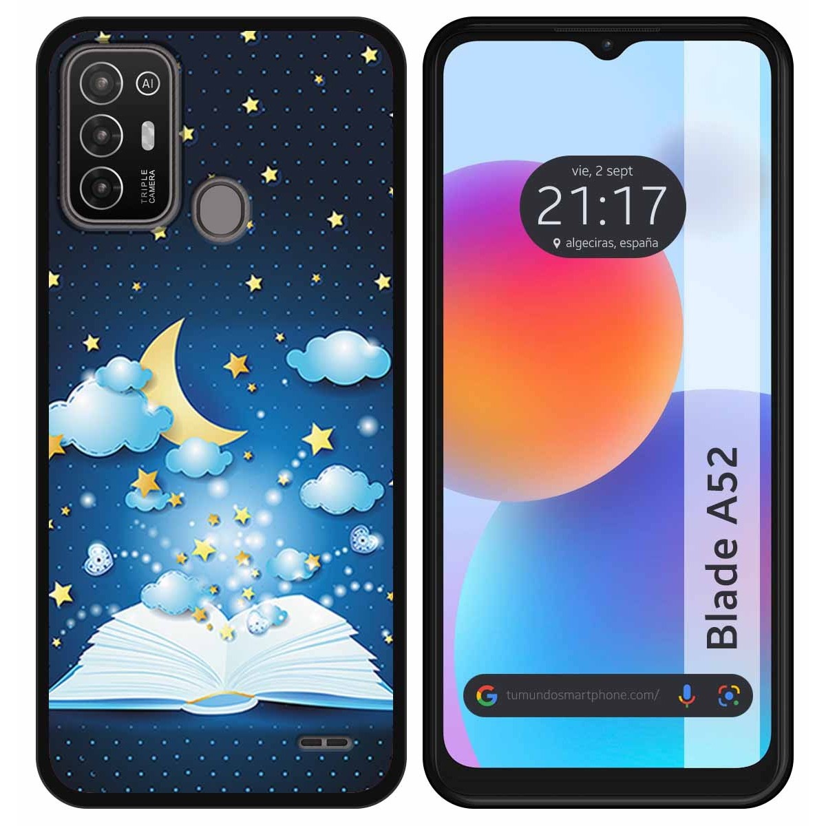 Funda Silicona para ZTE Blade A52 diseño Libro Cuentos Dibujos