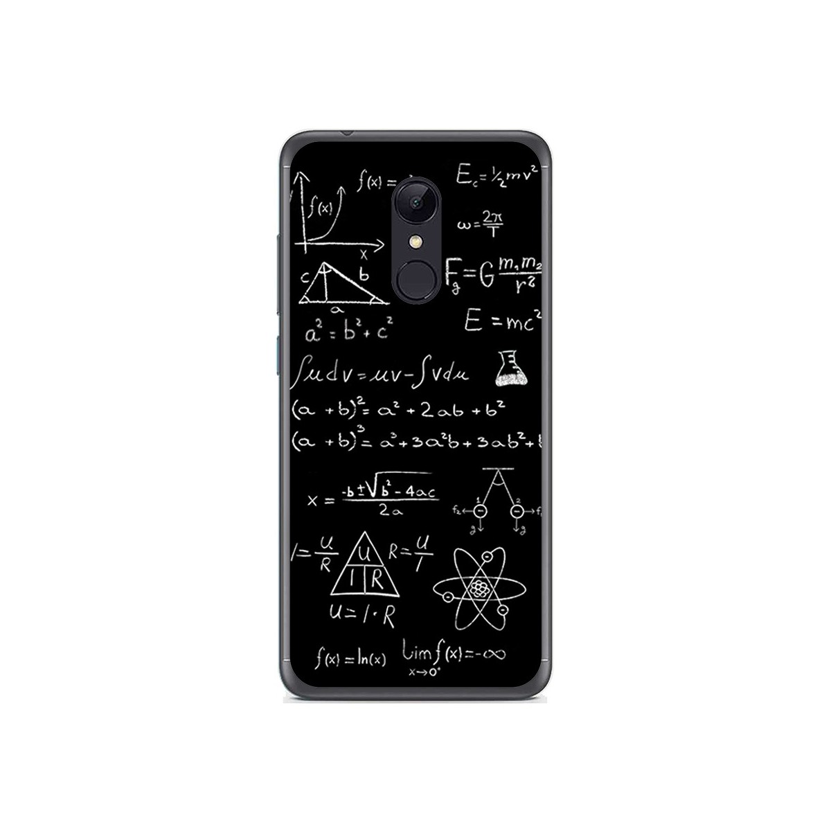 Funda Gel Tpu para Xiaomi Redmi 5 Plus Diseño Formulas Dibujos
