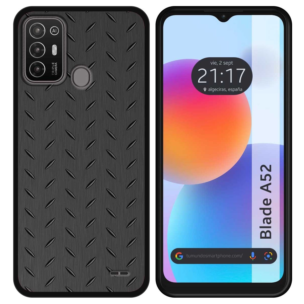 Funda Silicona para ZTE Blade A52 diseño Metal Dibujos