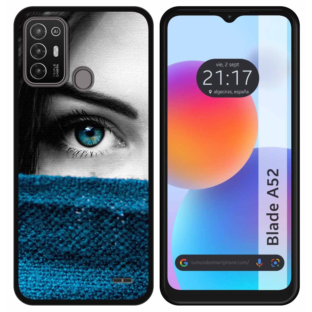 Funda Silicona para ZTE Blade A52 diseño Ojo Dibujos