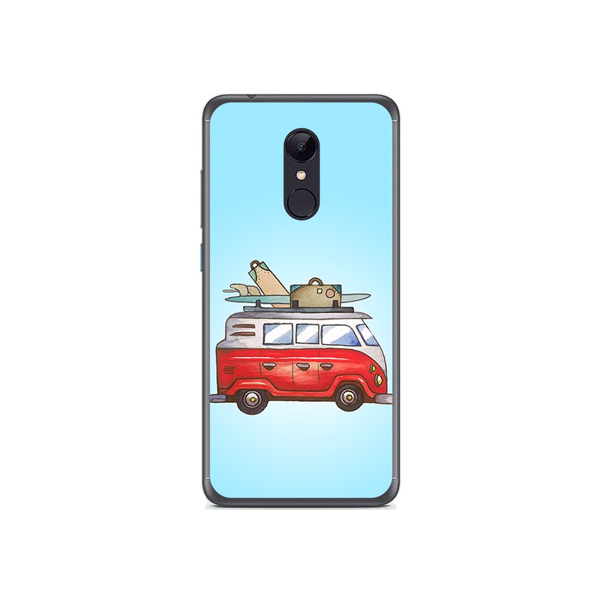 Funda Gel Tpu para Xiaomi Redmi 5 Plus Diseño Furgoneta Dibujos