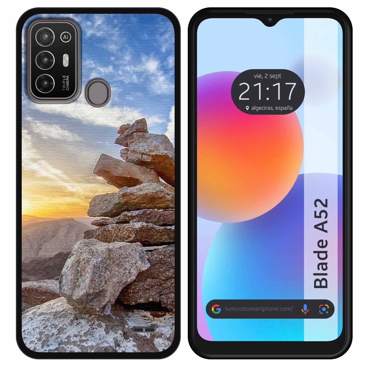 Funda Silicona para ZTE Blade A52 diseño Sunset Dibujos