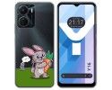 Funda Silicona Transparente para Vivo Y16 diseño Conejo Dibujos