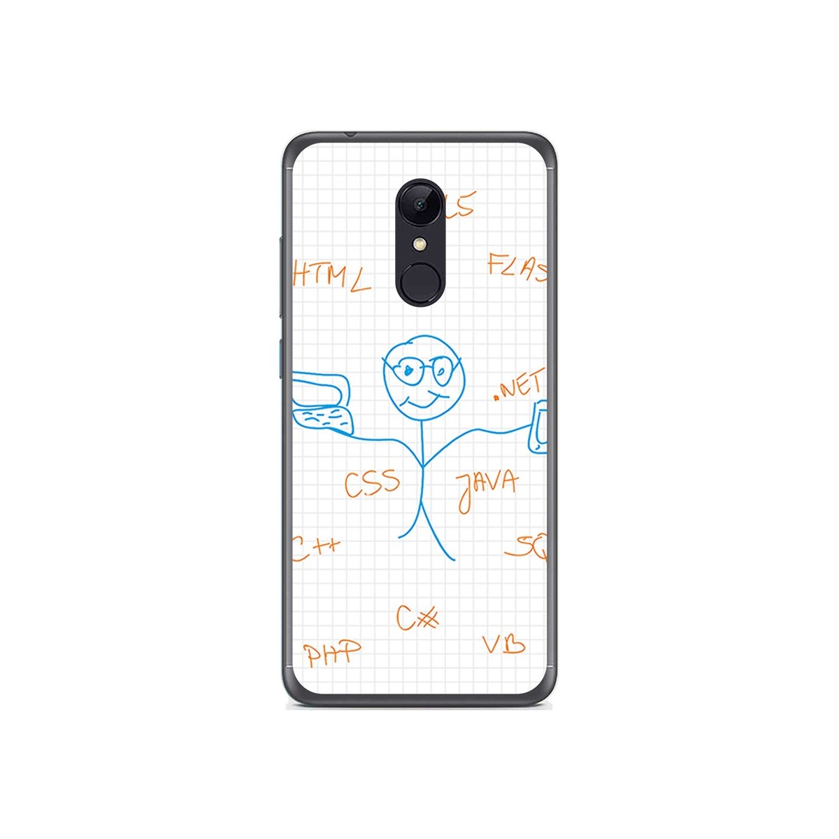 Funda Gel Tpu para Xiaomi Redmi 5 Plus Diseño Informatico Dibujos