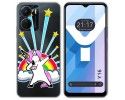 Funda Silicona Transparente para Vivo Y16 diseño Unicornio Dibujos