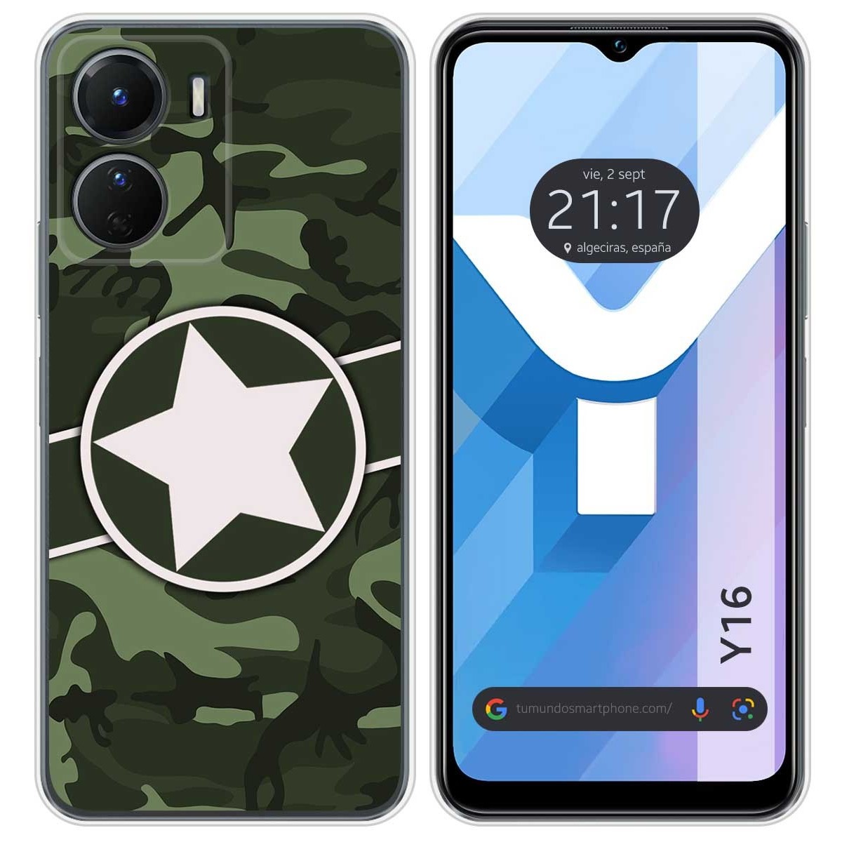 Funda Silicona para Vivo Y16 diseño Camuflaje 01 Dibujos