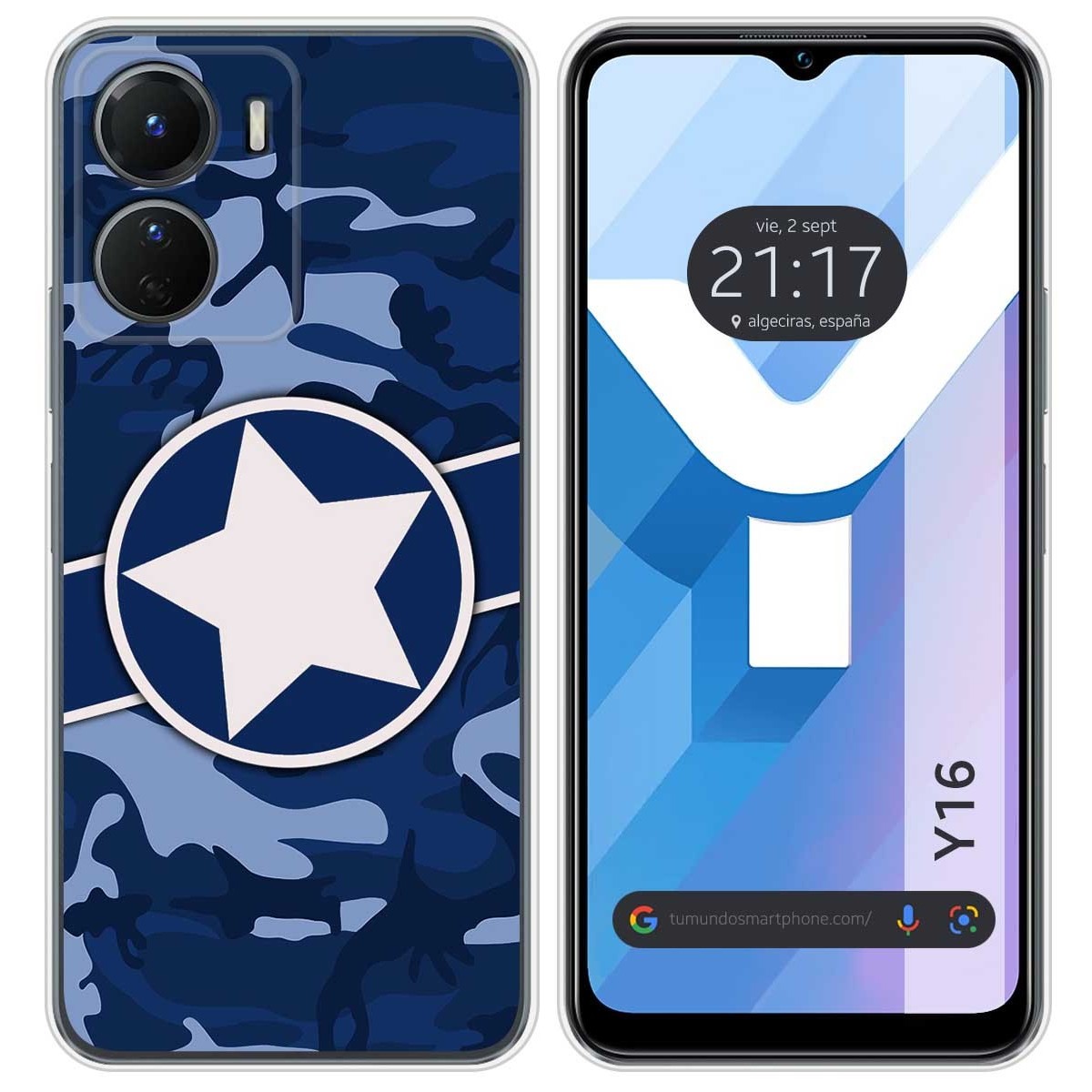 Funda Silicona para Vivo Y16 diseño Camuflaje 03 Dibujos