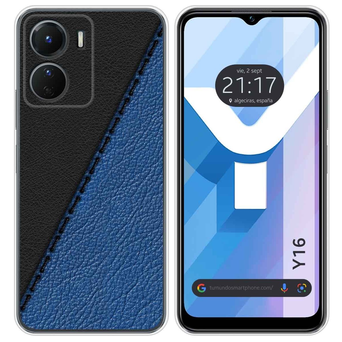 Funda Silicona para Vivo Y16 diseño Cuero 02 Dibujos