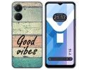 Funda Silicona para Vivo Y16 diseño Madera 01 Dibujos