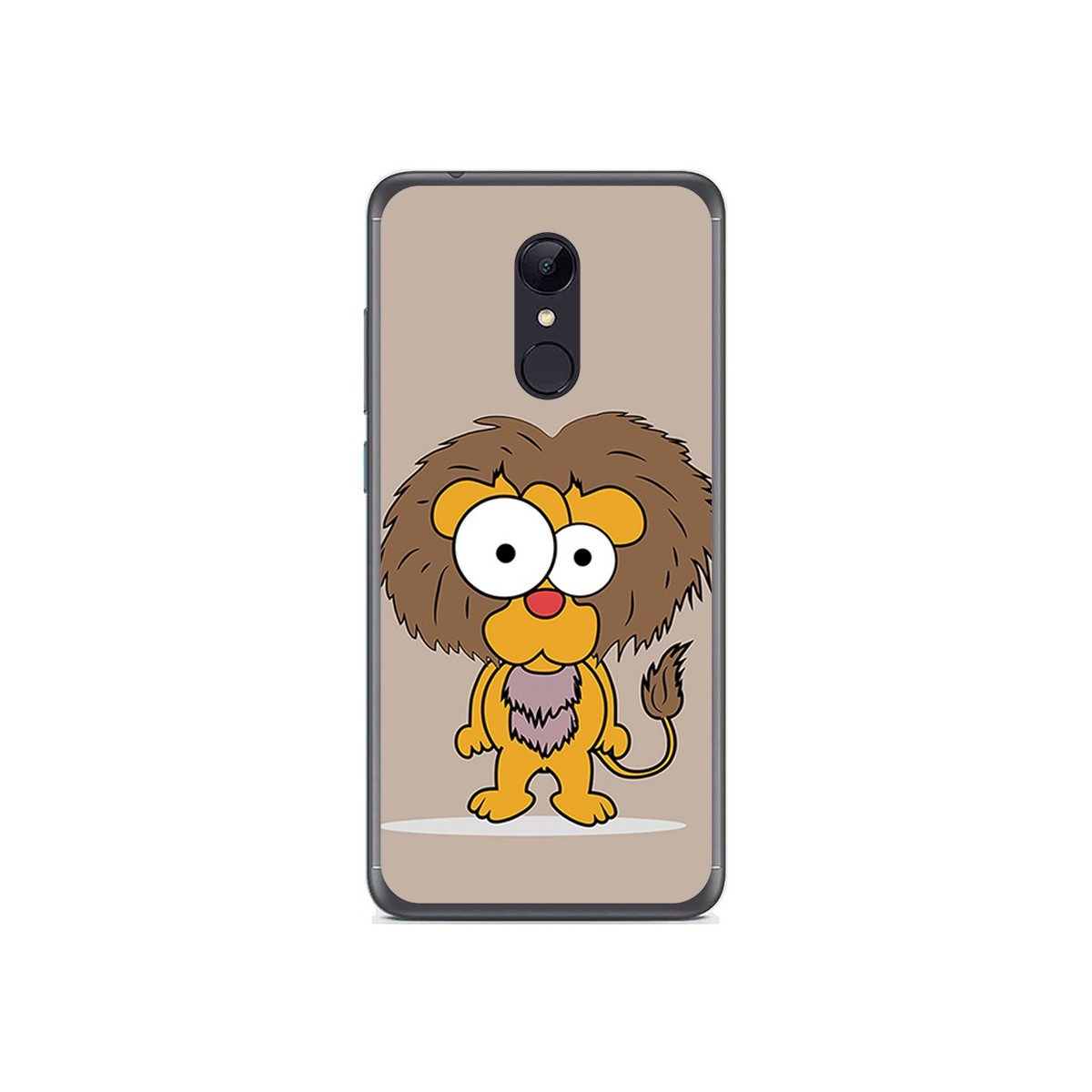 Funda Gel Tpu para Xiaomi Redmi 5 Plus Diseño Leon Dibujos