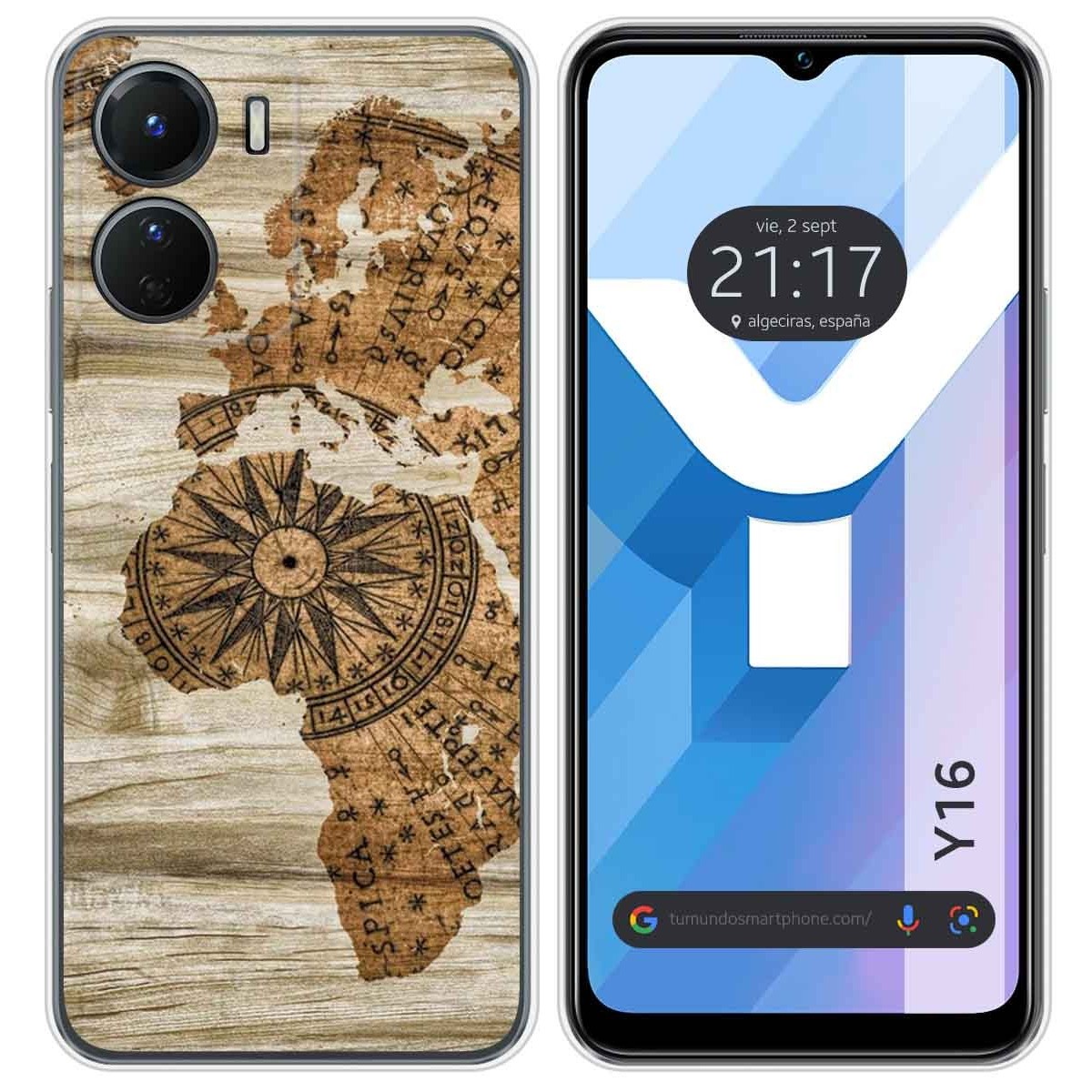 Funda Silicona para Vivo Y16 diseño Madera 07 Dibujos