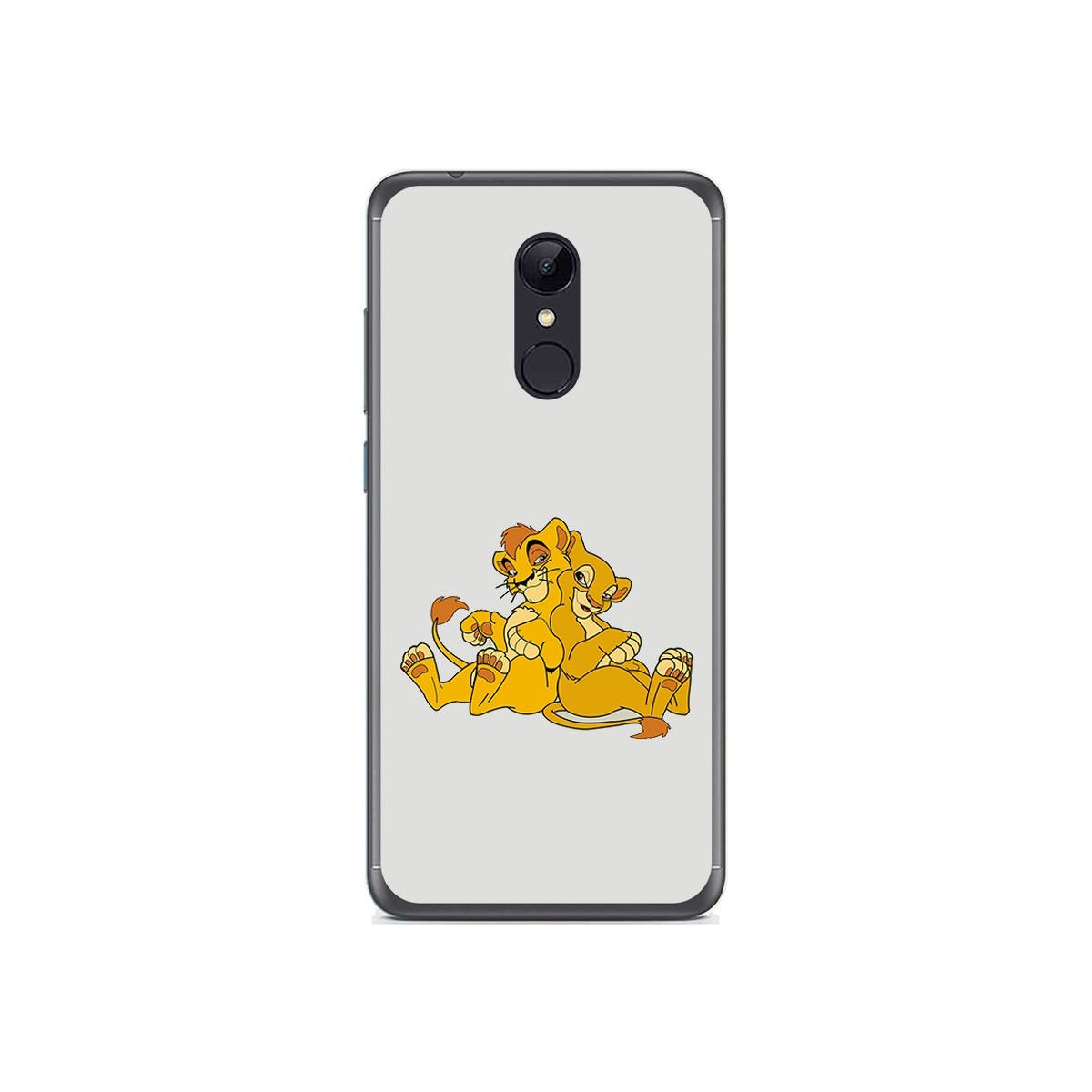 Funda Gel Tpu para Xiaomi Redmi 5 Plus Diseño Leones Dibujos