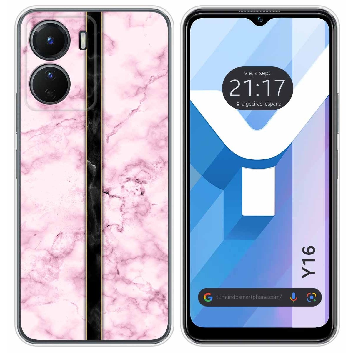 Funda Silicona para Vivo Y16 diseño Mármol 04 Dibujos